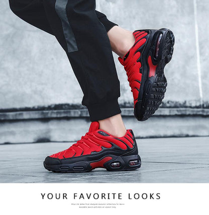 Stevvex ST85SH3720SKY sneakers red/black breathable mesh with cushioned sole on Tampa Home & Garden Store