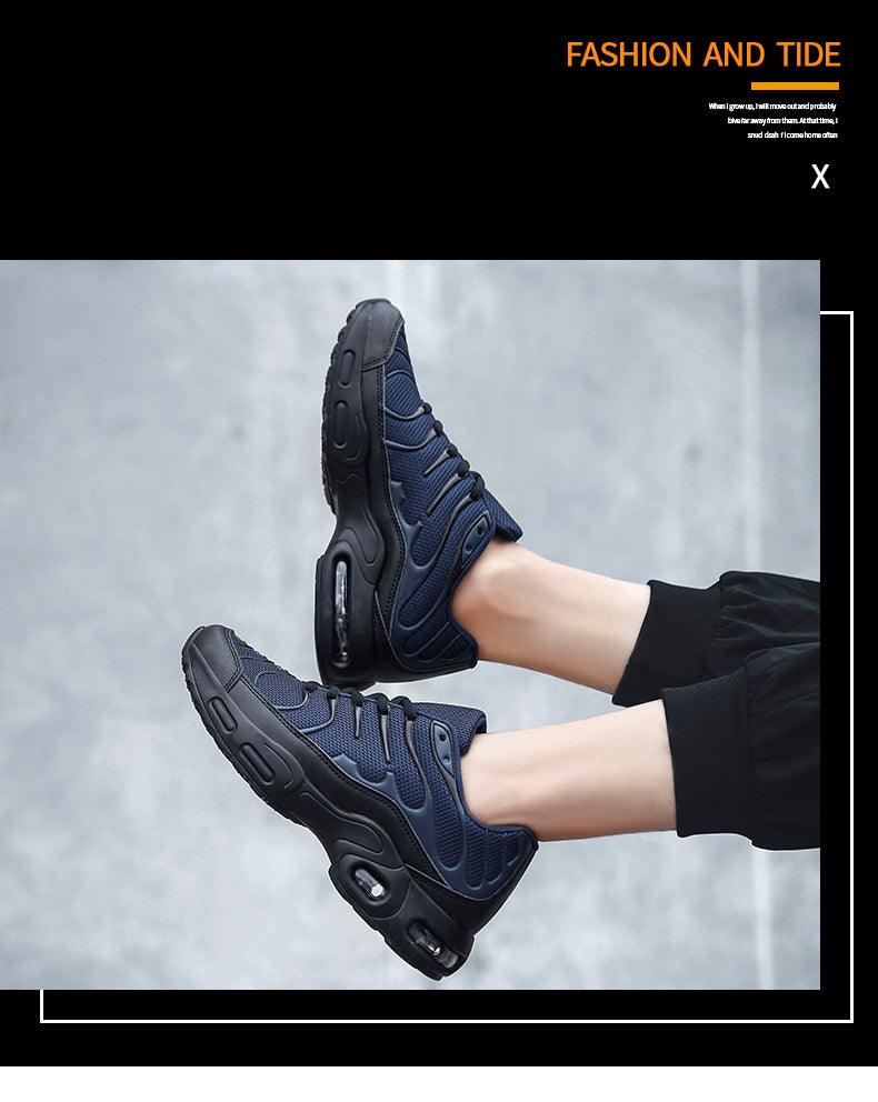Stevvex navy blue running sneakers pair with breathable mesh upper and cushioned air sole on Tampa Home & Garden Store
