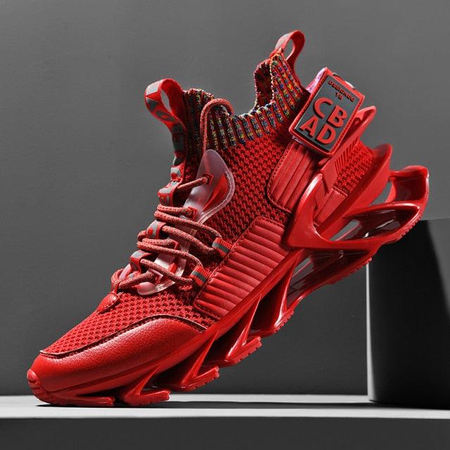 Running sneakers Stevvex ST85SH485AVT red breathable mesh with non-slip sole on Tampa Home & Garden Store