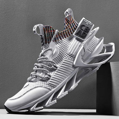 Stevvex athletic sneakers ST85SH485AVT with white/gray breathable mesh upper and cushioned non slip sole on Tampa Home & Garden Store