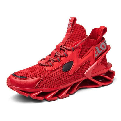 Stevvex red running sneaker with breathable mesh upper athletic shoe on Tampa Home & Garden Store