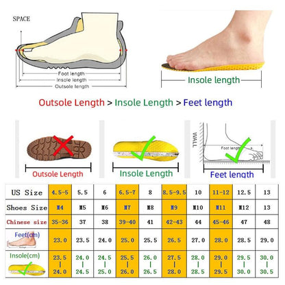 Stevvex unisex gray garden sandals with size chart and outsole/insole/feet length diagrams on Tampa Home & Garden Store