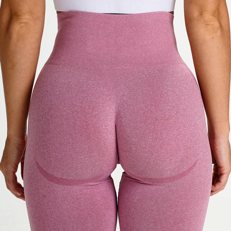 Stevvex seamless leggings back view pink high-waist workout pants for women on Tampa Home & Garden Store