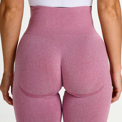 Stevvex seamless leggings back view pink high-waist workout pants for women on Tampa Home & Garden Store
