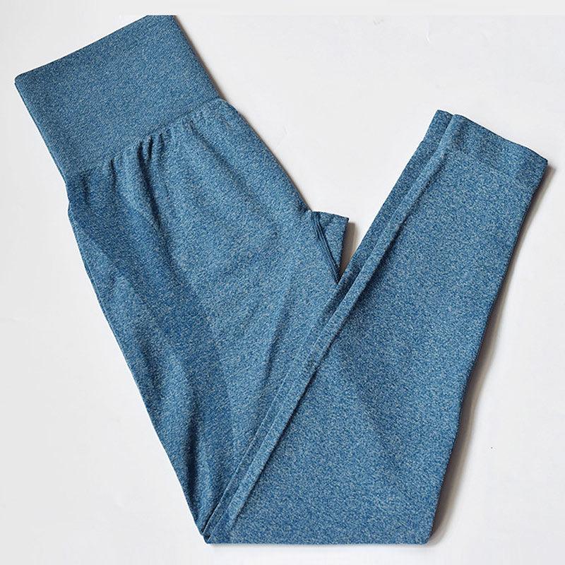 Stevvex seamless leggings for women in blue, high waist workout pants on Tampa Home & Garden Store