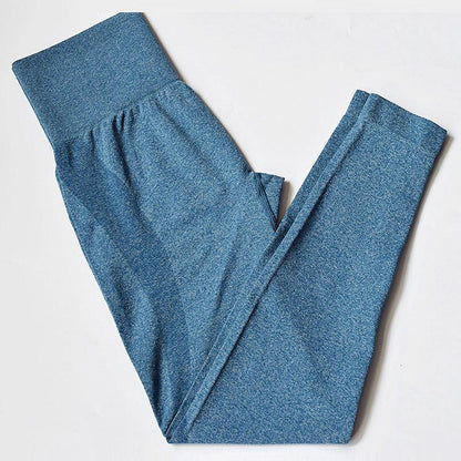 Stevvex seamless leggings for women in blue, high waist workout pants on Tampa Home & Garden Store