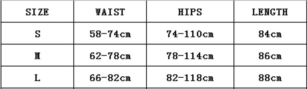 Stevvex seamless leggings size chart S 58-74/74-110/84cm; M 62-78/78-114/86cm; L 66-82/82-118/88cm on Tampa Home & Garden Store
