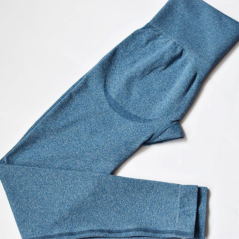 Stevvex seamless leggings for women, high-waist blue heather gym/yoga pants on Tampa Home & Garden Store