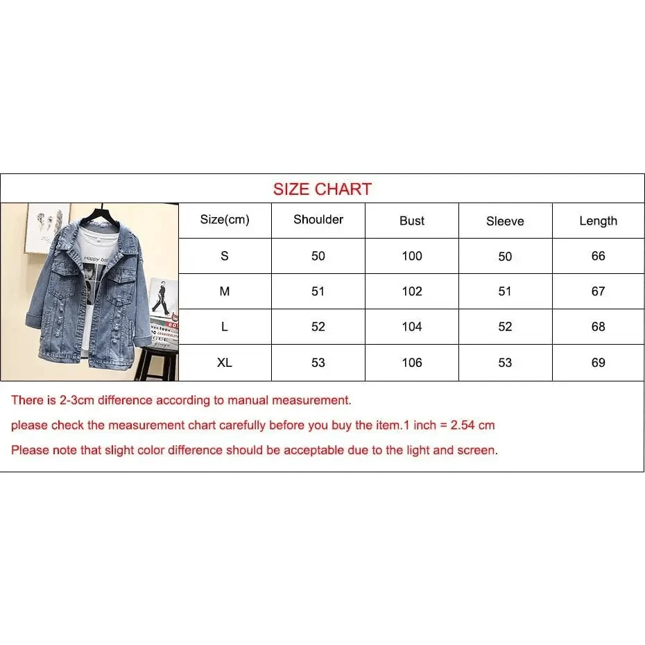 Stevvex women's denim trucker jacket in light blue with ripped holes on Tampa Home & Garden Store