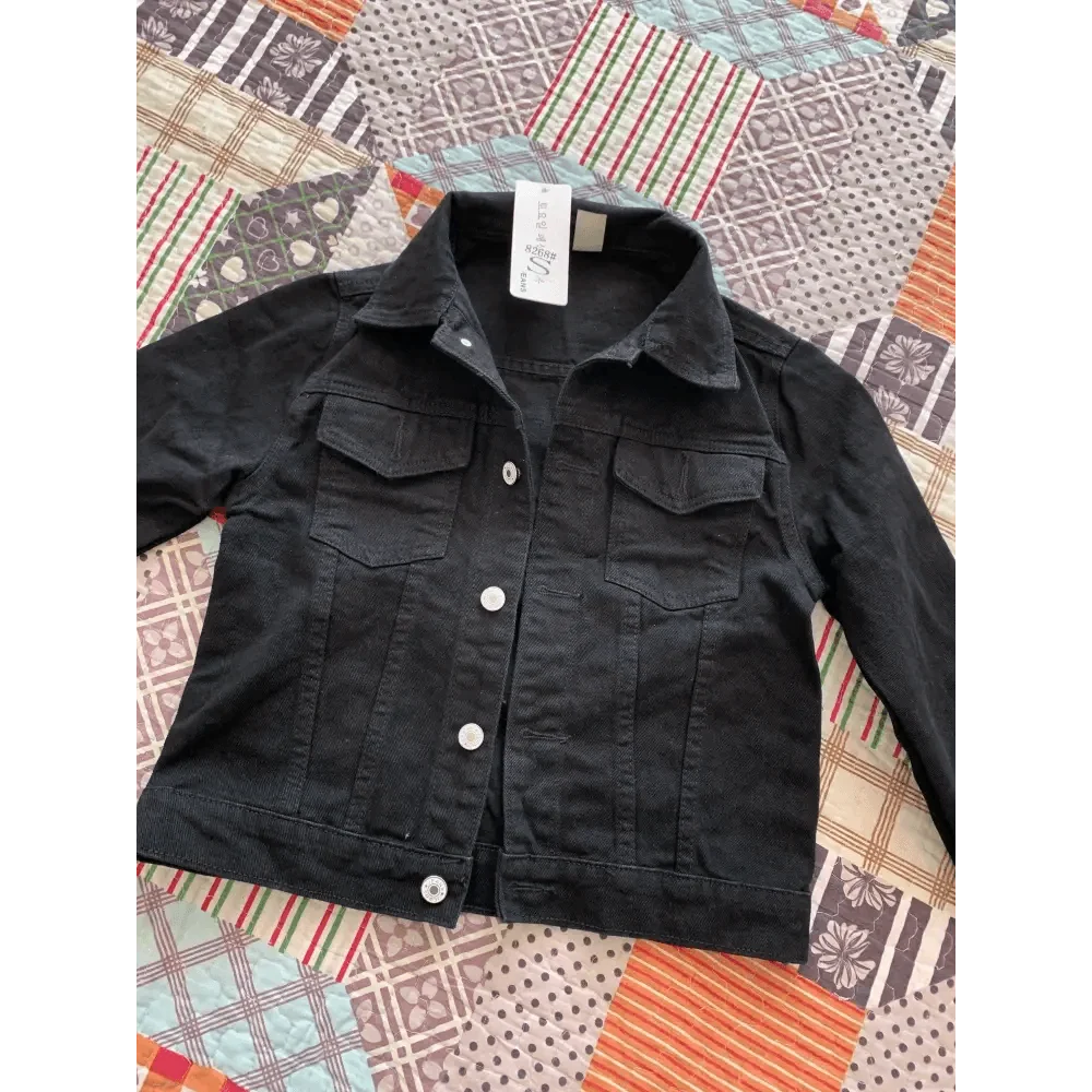 Stevvex denim trucker jacket for women with two chest pockets and metal buttons on Tampa Home & Garden Store