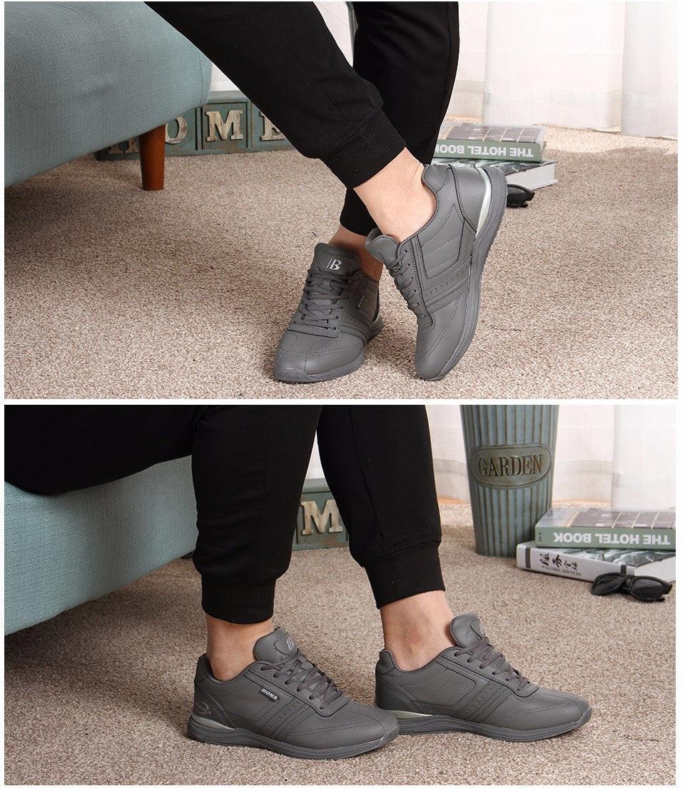 New Stylish Mens Walking Shoes gray lace-up Stevvex athletic sneakers for jogging, 2 pairs on Tampa Home & Garden Store