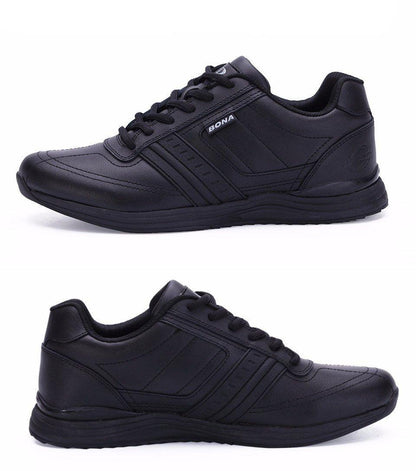 New stylish men's walking shoes with black upper and BONA patch on Tampa Home & Garden Store
