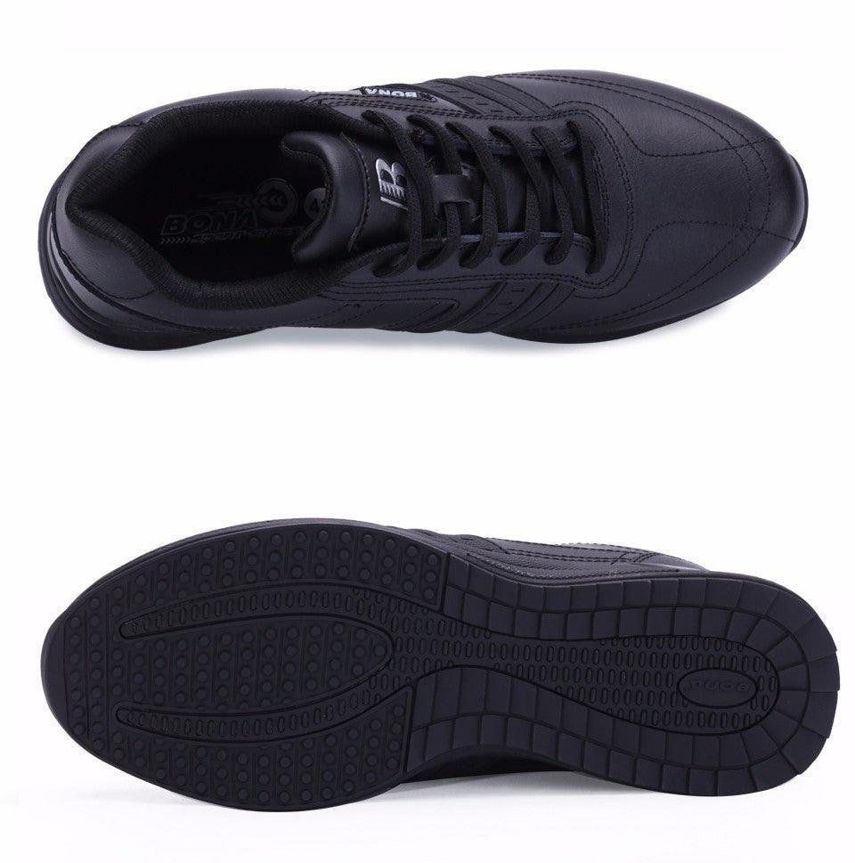 Stevvex men's navy lace-up athletic walking shoes, sport sneakers with textured outsole on Tampa Home & Garden Store