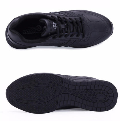 Stevvex men's navy lace-up athletic walking shoes, sport sneakers with textured outsole on Tampa Home & Garden Store