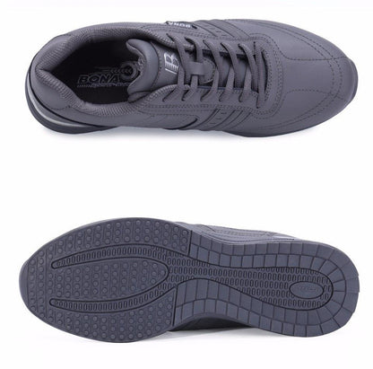 Men's lace-up athletic shoes Stevvex ST85SH3565TUR gray synthetic leather top and outsole on Tampa Home & Garden Store