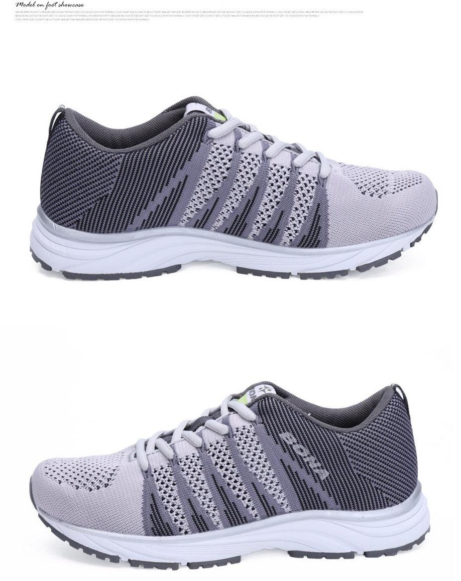 Stevvex women's running shoes with lavender mesh upper, lace-up design and white midsole on Tampa Home & Garden Store