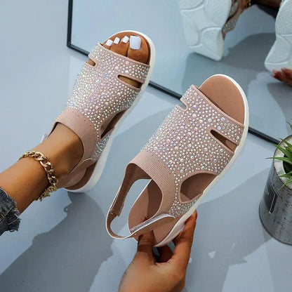 Summer Women Sandals Flat Slip on Buckle Strap