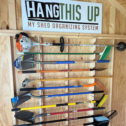 Kit completo para organizar el cobertizo: sistema de almacenamiento de herramientas para jardín y patio
