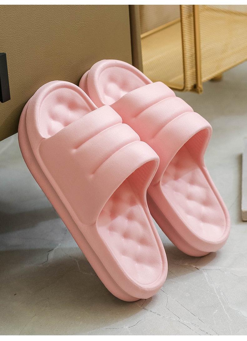 Stevvex pink EVA sofa slides with thick padded straps and contoured footbed pair on Tampa Home & Garden Store