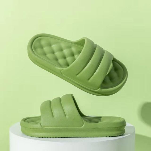 Stevvex green EVA sofa slides thick footbed non-slip 2 slides on Tampa Home & Garden Store