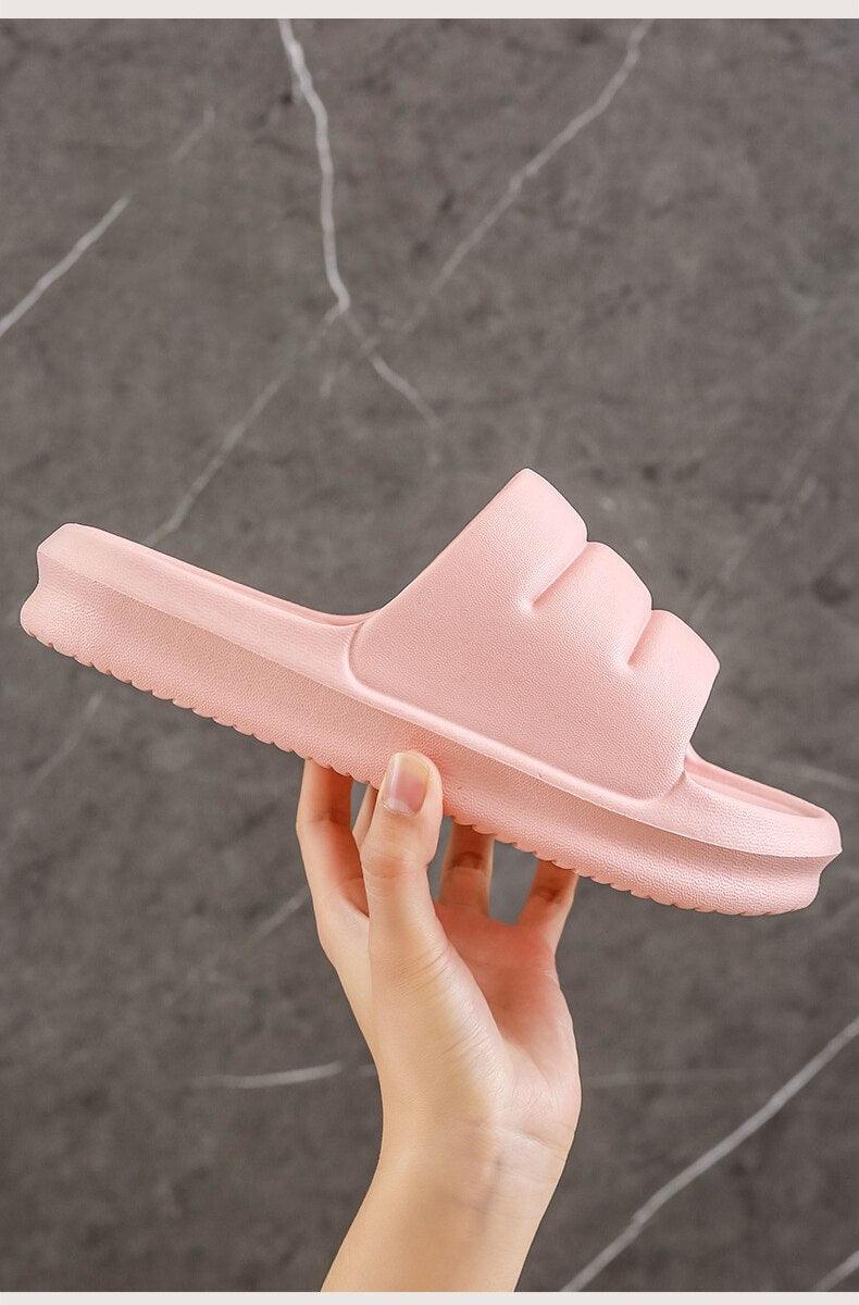 Stevvex pink EVA sofa slide sandal with thick non-slip sole and open toe indoor wear on Tampa Home & Garden Store