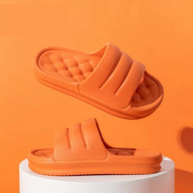 Stevvex EVA orange open-toe sofa slides, thick anti-slip platform sandals on Tampa Home & Garden Store
