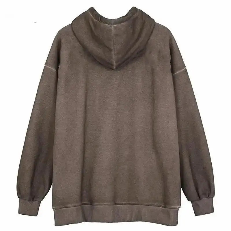 Trendy Vintage Hip Hop Hoodie Angel Print