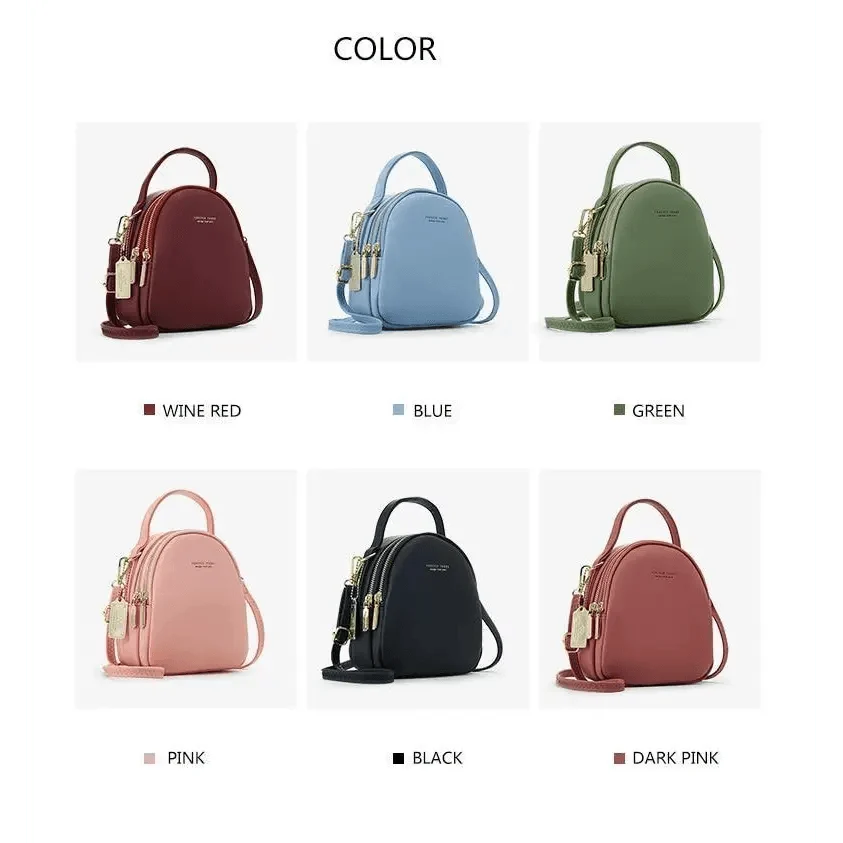 New Versatile 3-Layer Women Backpack by Stevvex, soft leather, big capacity, 6 color options on Tampa Home & Garden Store