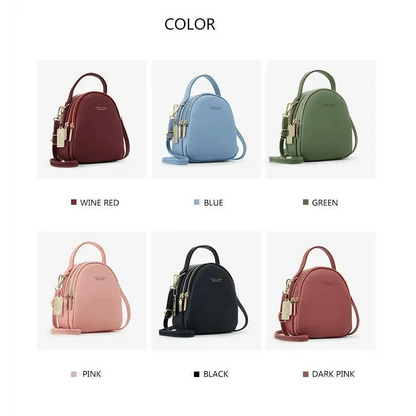New Versatile 3-Layer Women Backpack by Stevvex, soft leather, big capacity, 6 color options on Tampa Home & Garden Store