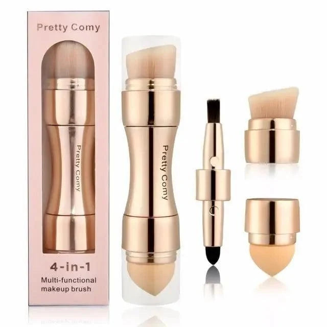 4-in-1 rose-gold makeup brush set by Stevvex with four brushes for foundation and concealer on Tampa Home & Garden Store