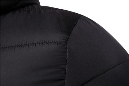 Stevvex men's sport jacket close-up black quilted stitching on Tampa Home & Garden Store