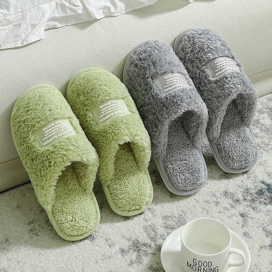 Stevvex memoryfoam slippers green gray two pairs indoor warm non-slip softsole house shoes on Tampa Home & Garden Store