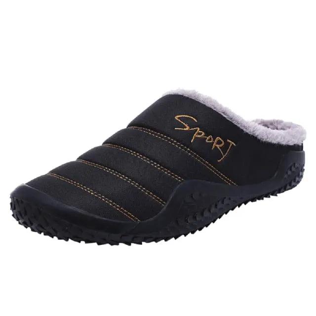 Men Winter Slippers Warm Memory Foam Indoor Shoes