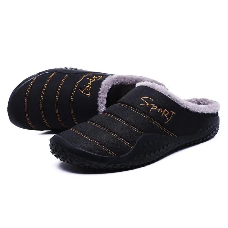 Men Winter Slippers Warm Memory Foam Indoor Shoes