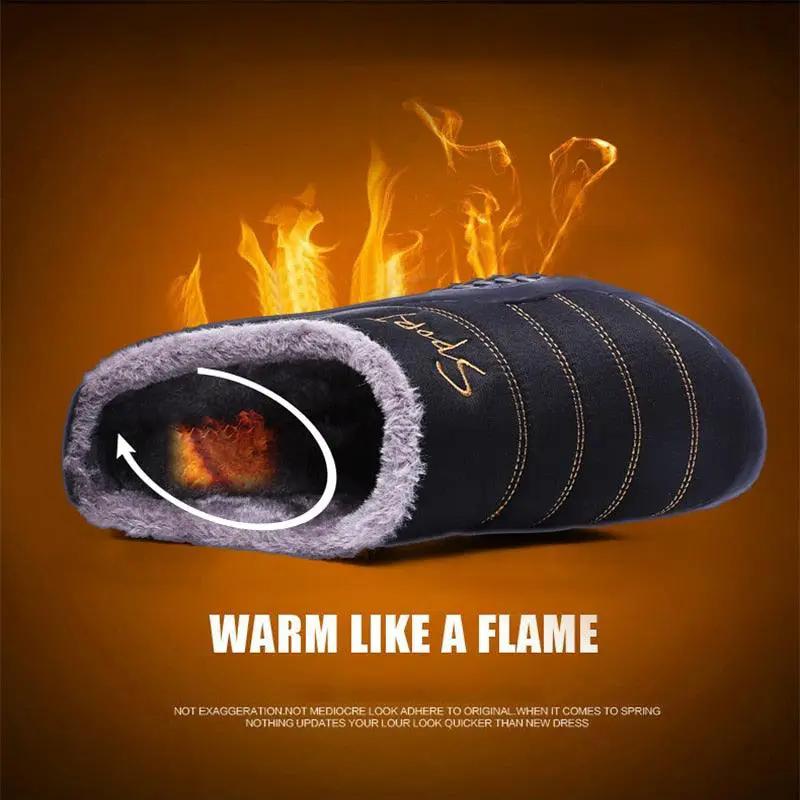 Men Winter Slippers Warm Memory Foam Indoor Shoes