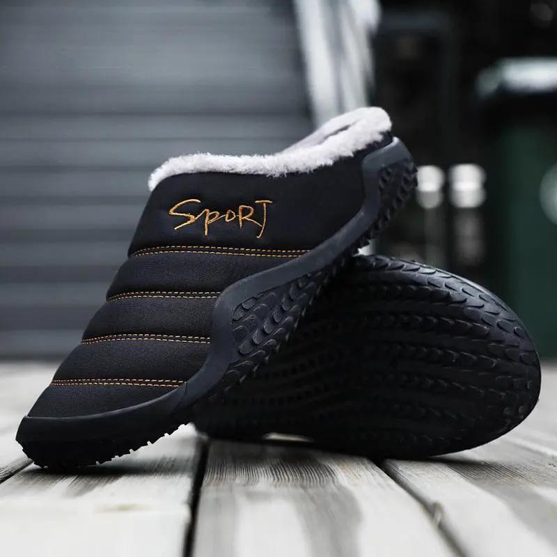 Men Winter Slippers Warm Memory Foam Indoor Shoes