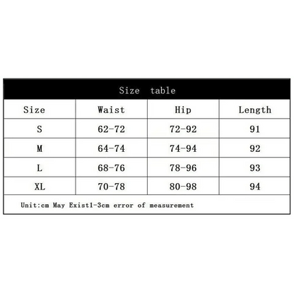 Leggings size chart Stevvex STIL94632LEGPC showing waist, hip and length for S, M, L, XL in cm on Tampa Home & Garden Store