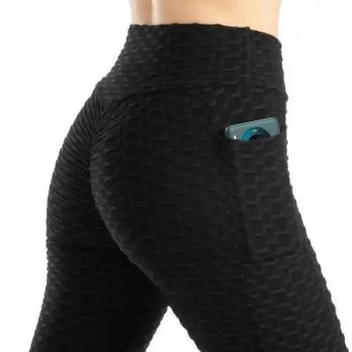 Stevvex New Women Fitness Pocket Push Up Leggings with high waist and back phone pocket on Tampa Home & Garden Store
