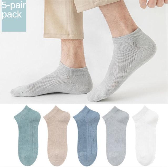 Stevvex women mesh short ankle socks 5-pair pack breathable thin knit assorted colors on Tampa Home & Garden Store