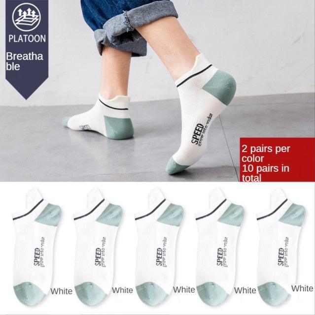 Stevvex women mesh ankle socks set white with mint toe/heel breathable lightweight 10-pair pack on Tampa Home & Garden Store