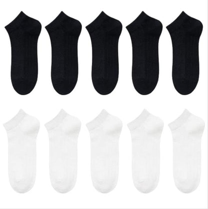 Stevvex women mesh short invisible ankle socks set 10-pack (5 black, 5 white) breathable on Tampa Home & Garden Store