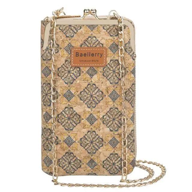 Women PU leather crossbody bag with gold chain strap, large-capacity multifunctional design Baellerry label on Tampa Home & Garden Store