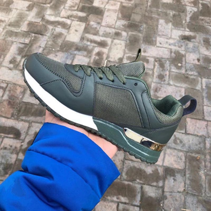 Stevvex women's breathable sneakers green lace-up mesh upper, lightweight casual walking shoes on Tampa Home & Garden Store
