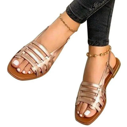 Women Summer Casual Slides Open Toe Flat Sandals