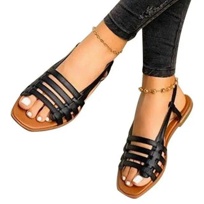 Women Summer Casual Slides Open Toe Flat Sandals