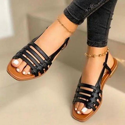 Women Summer Casual Slides Open Toe Flat Sandals