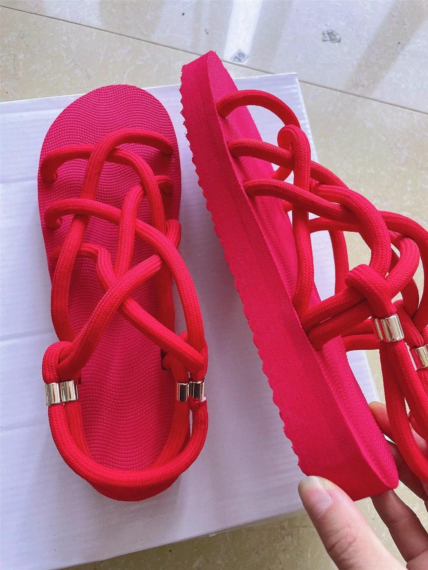 Women Summer Casual Slides Open Toe Flat Sandals
