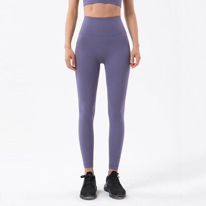 Yoga leggings by Stevvex in purple high-waist with pocket for workouts on Tampa Home & Garden Store