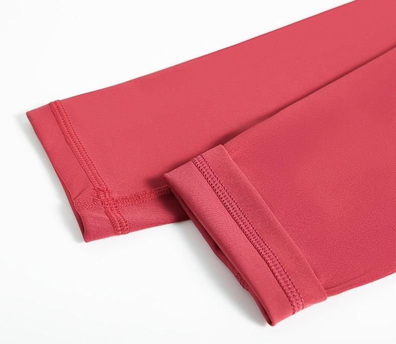 Stevvex pink yoga leggings close-up with cuffed hems and stretchy fabric on Tampa Home & Garden Store