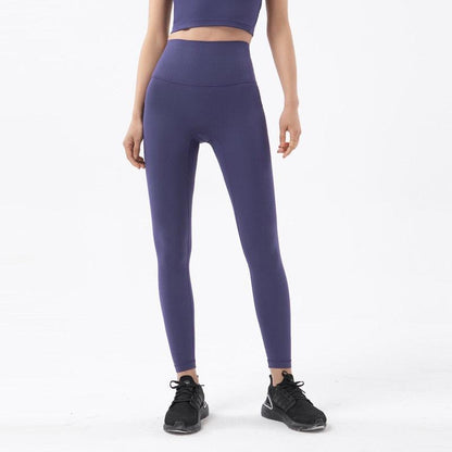 Stevvex women's high-waist purple yoga leggings, stretchable sport pants with pockets on Tampa Home & Garden Store